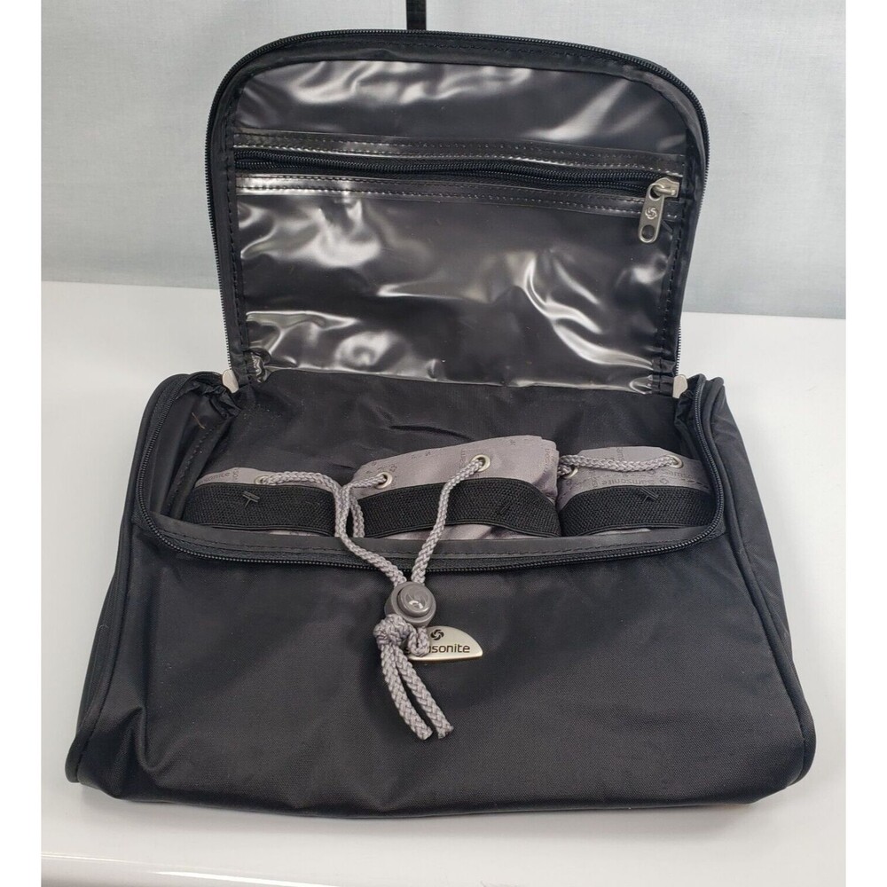 Samsonite Black Toiletry Bag Travel Kit with Laundry and Shoe Bags - Picture 8 of 15